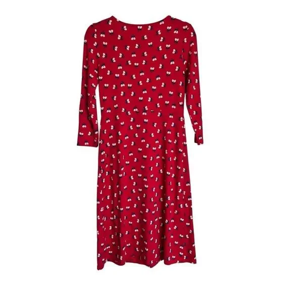Boden Dress Womens Size 6 Multicolor Fit & Flare Butterfly Crew Neck Cocktail - Picture 2 of 8